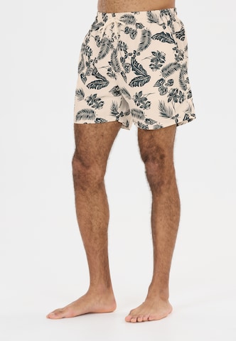 NOU Zwemshorts 'Fileyer' in Beige: voorkant