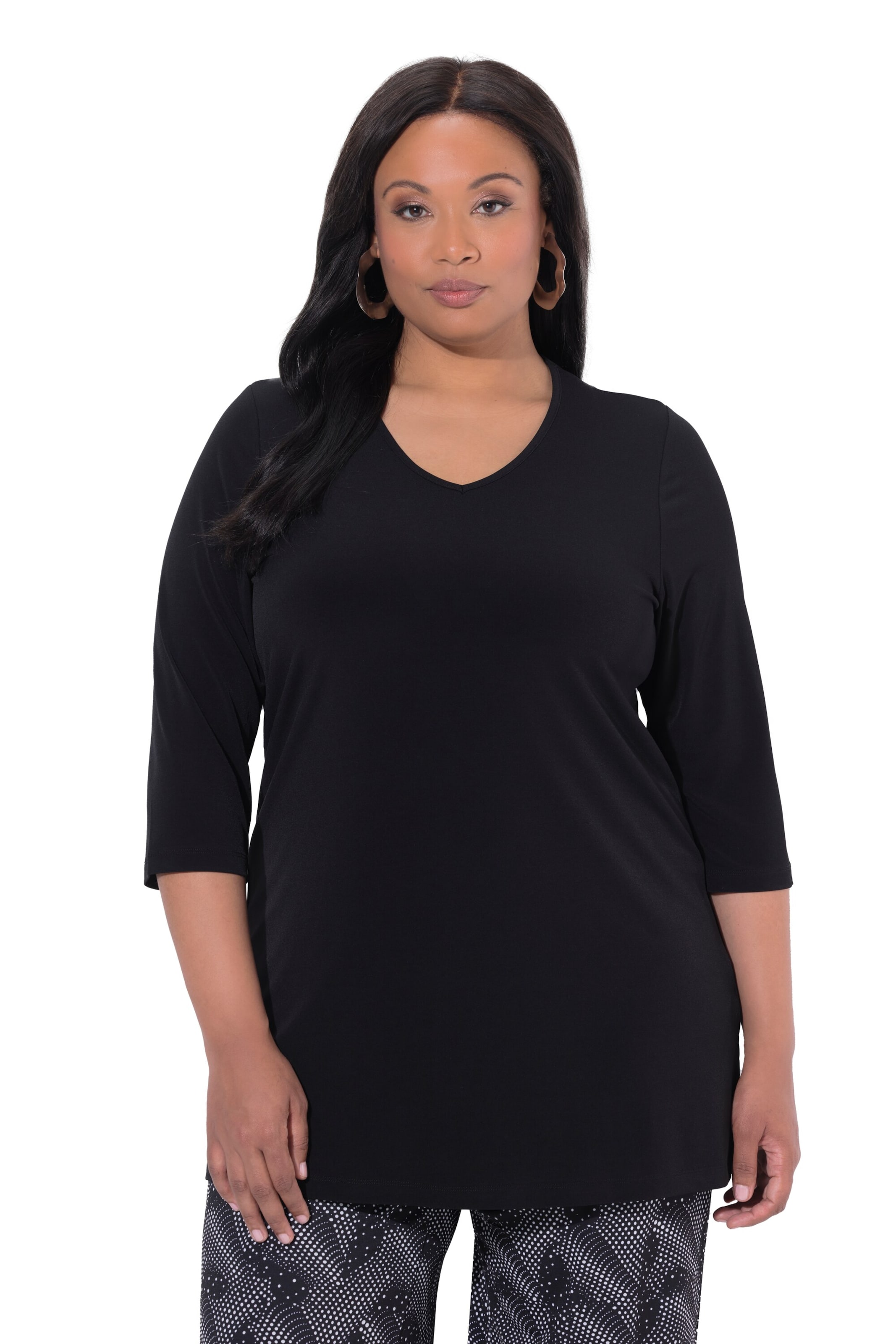 Ulla Popken Shirt in Black: front