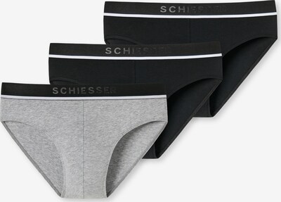 Slip SCHIESSER pe gri amestecat / negru / alb, Vizualizare produs