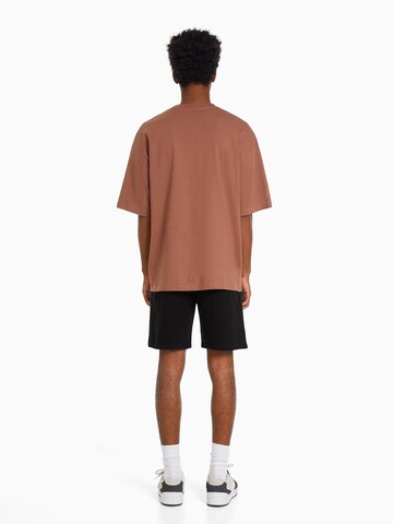 Bershka Regular Trousers in Grey