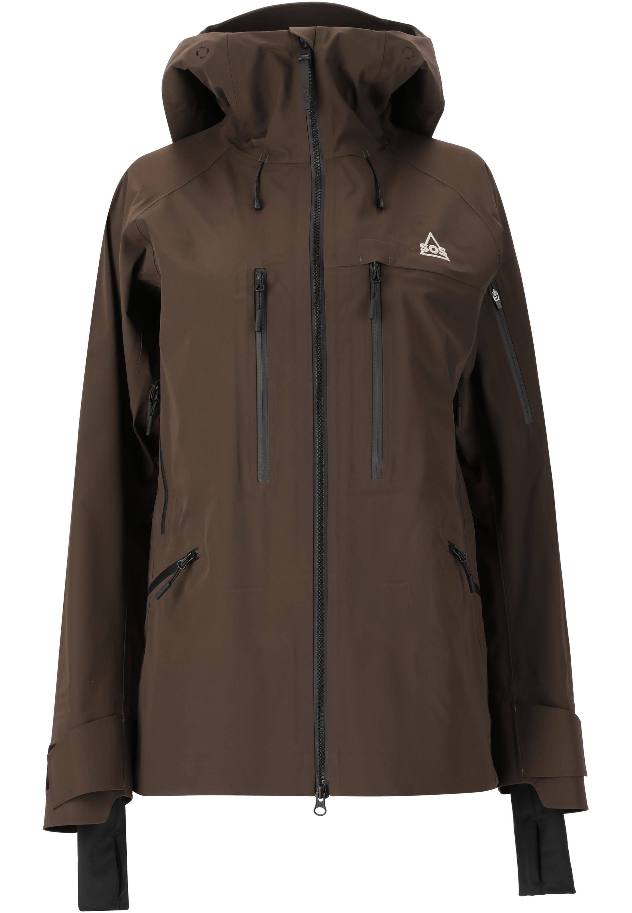 SOS Skijacke 'Kula' in Braun: Vorderseite