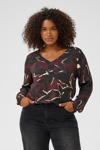 KAFFE CURVE Blus 'KCAmi' i lila: framsida