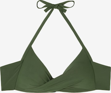 CALZEDONIA Triangle Bikini Top 'INDONESIA' in Green: front