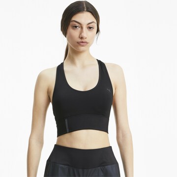 PUMA Bustier Sport bh in Zwart: voorkant