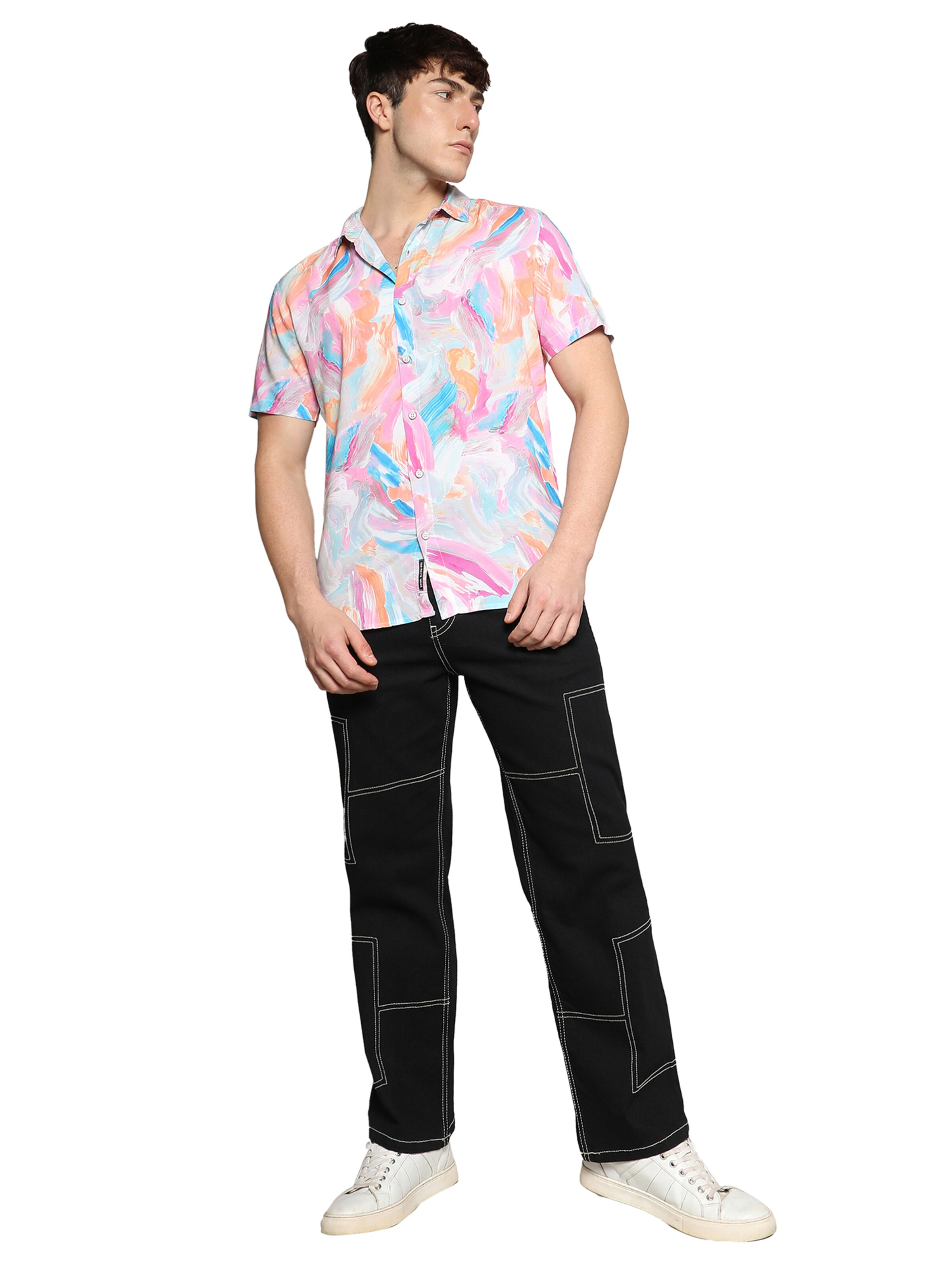 Campus Sutra Regular fit Button Up Shirt 'Juan ' in Mixed colours