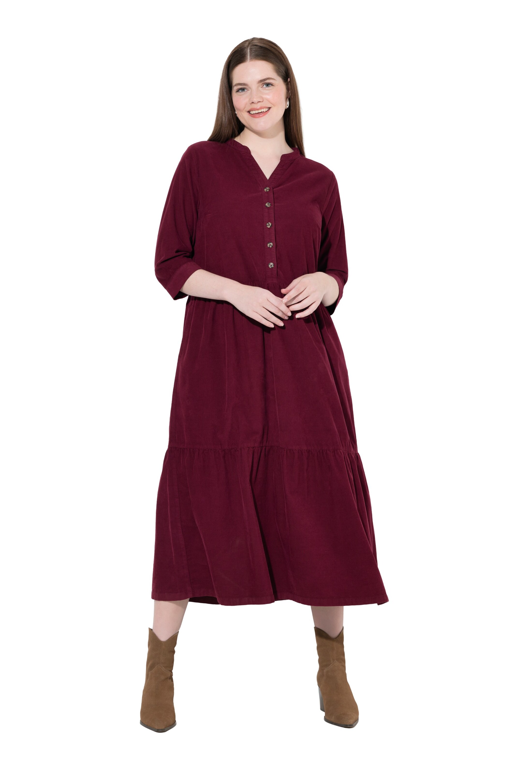 Ulla Popken Jurk in Rood: voorkant