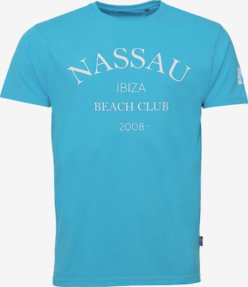 NASSAU Beach Club Shirt ' NB231044 ' in Blue: front