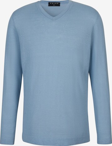 FALKE Pullover 'Silk Linen' in Blau: Vorderseite