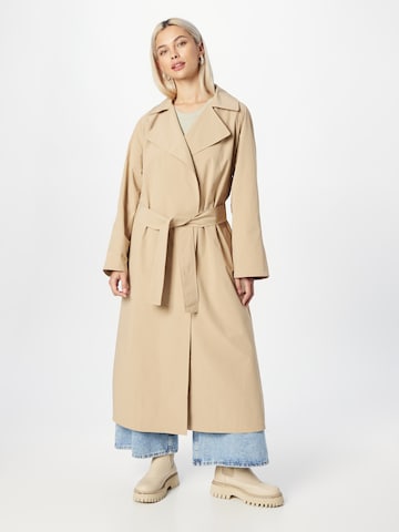 Calvin Klein Jeans Between-Seasons Coat in Beige: front