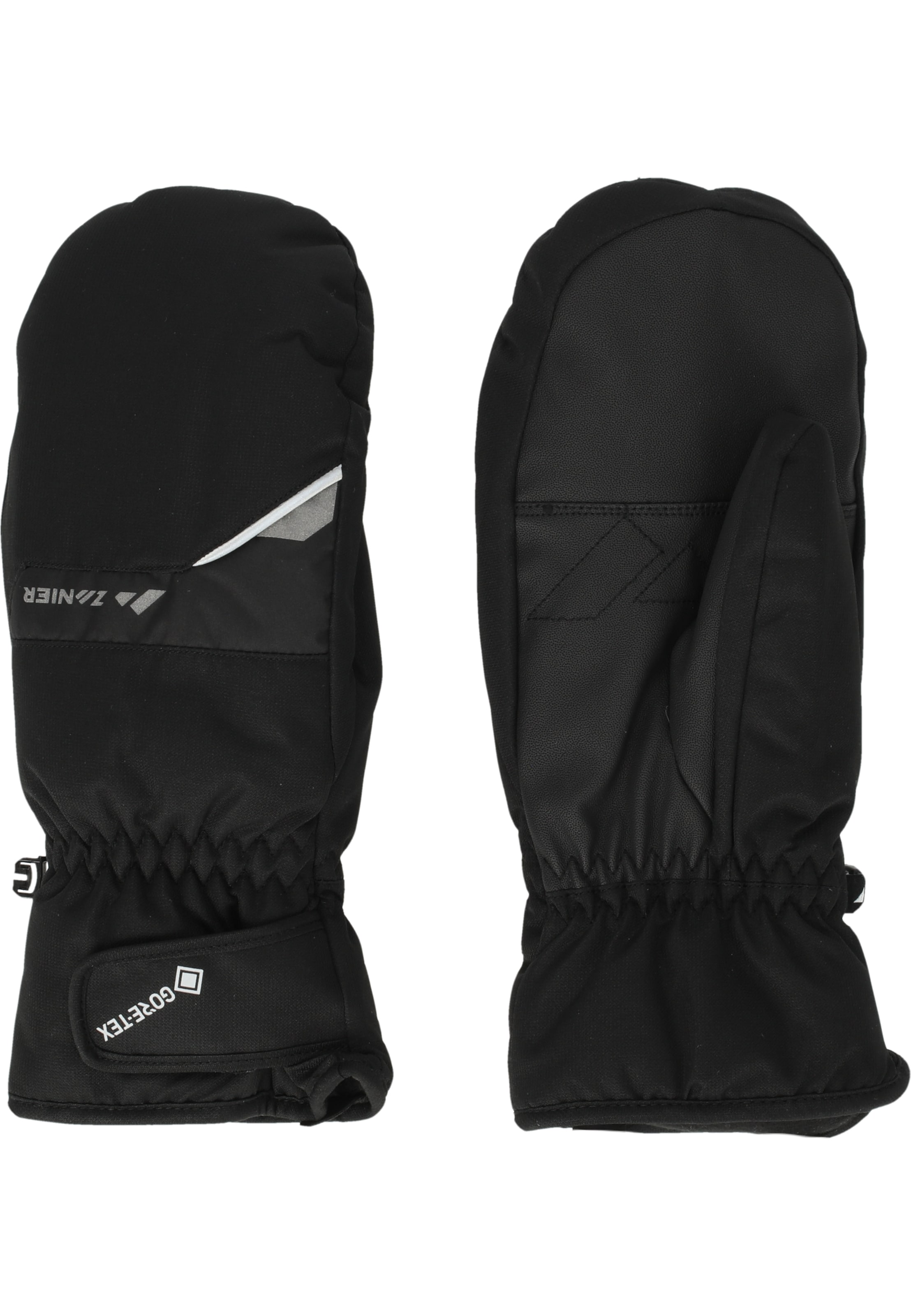 Zanier Fäustlinge 'Trysil' in Schwarz: Vorderseite