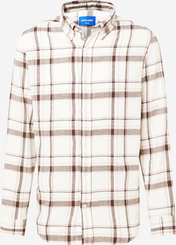 Coupe regular Chemise 'COZY' JACK & JONES en blanc : devant