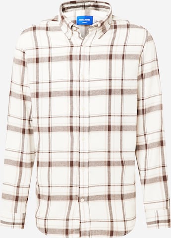 JACK & JONES - Regular Fit Camisa 'COZY' em branco: frente