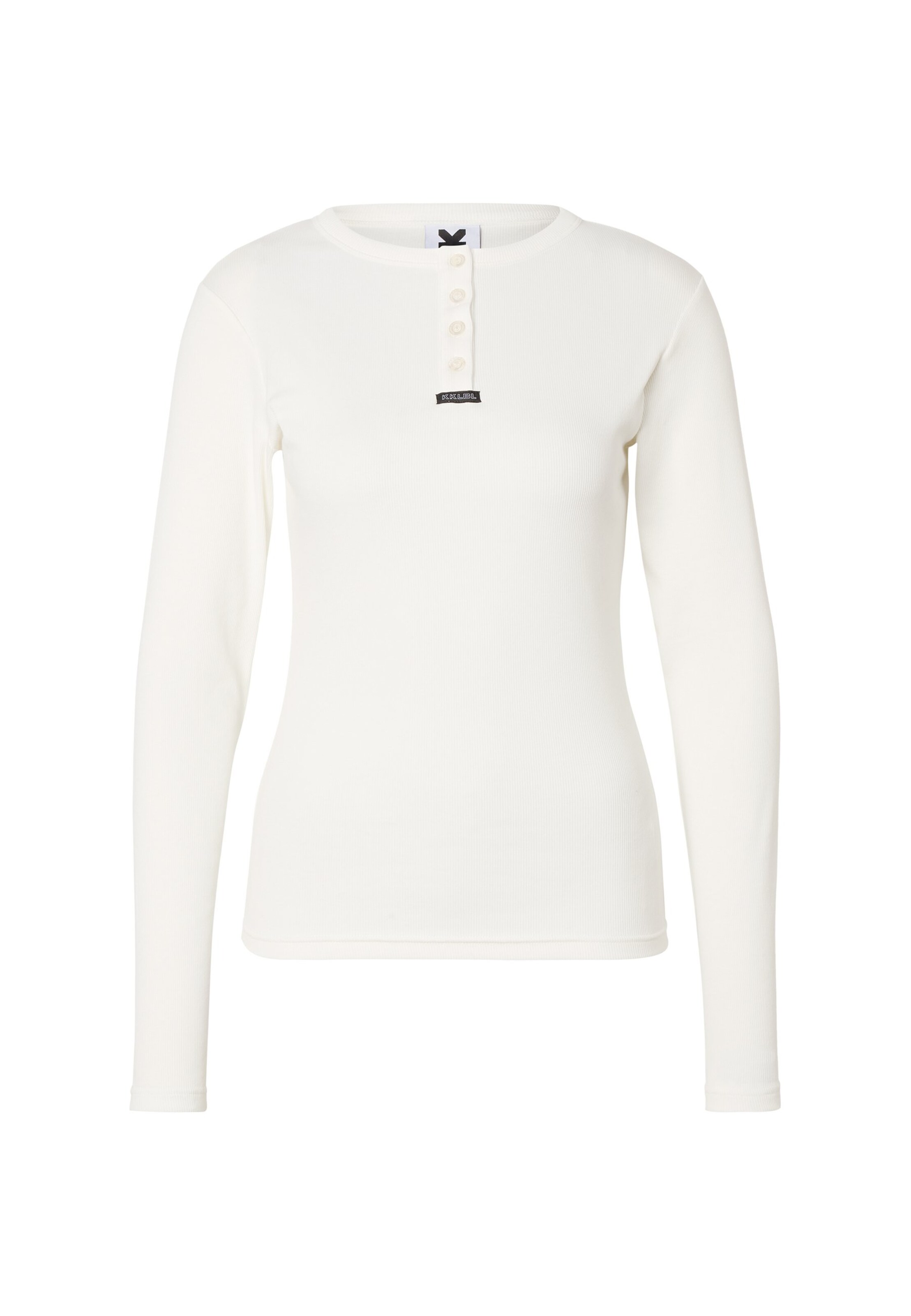 Karo Kauer Shirt in Weiß: Vorderseite