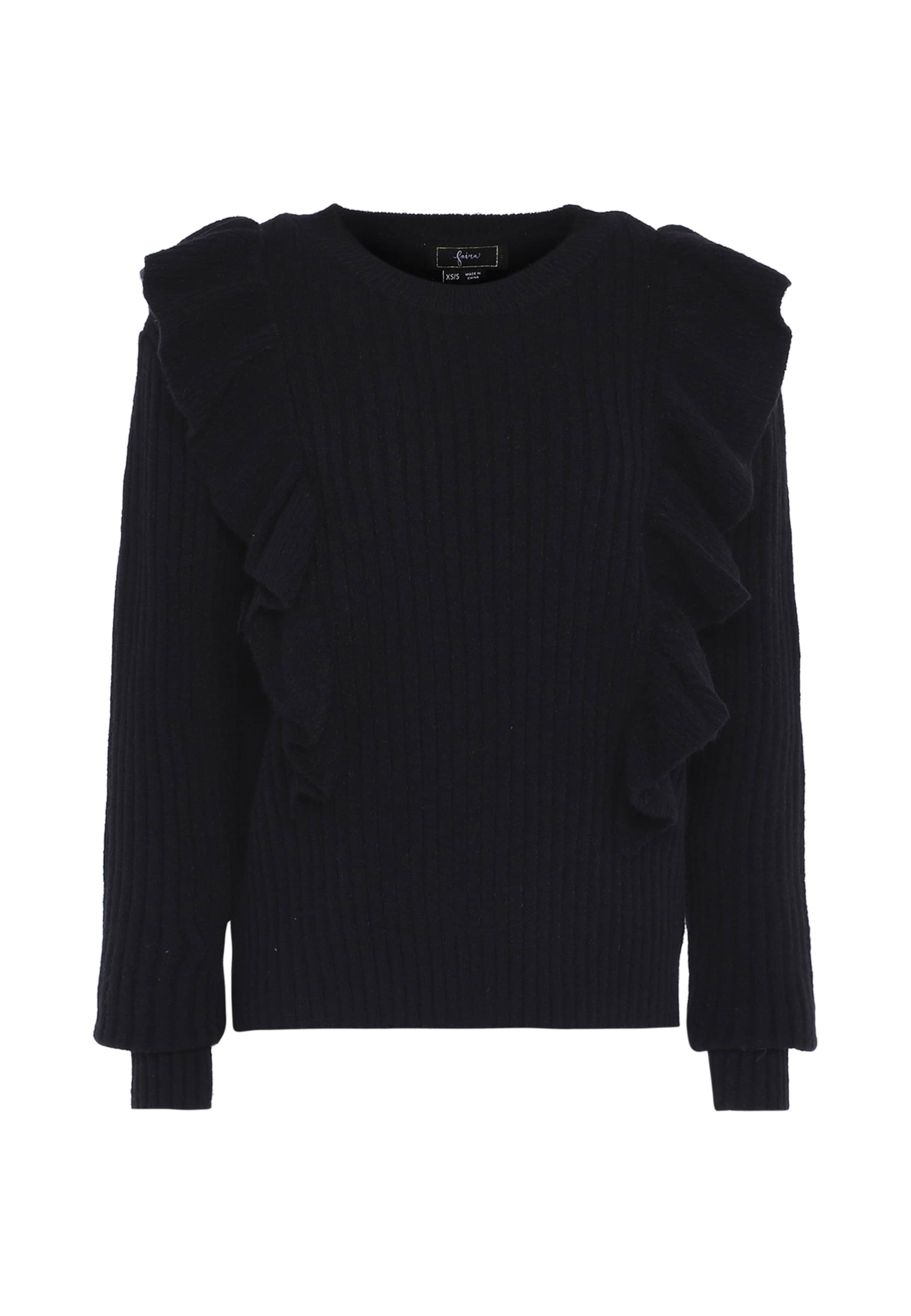 melns faina Džemperis: no priekšpuses