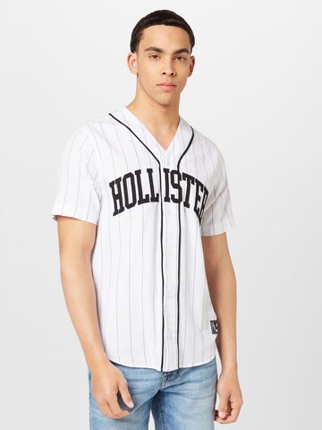 HOLLISTER - Ajuste regular Camisa en blanco: frente