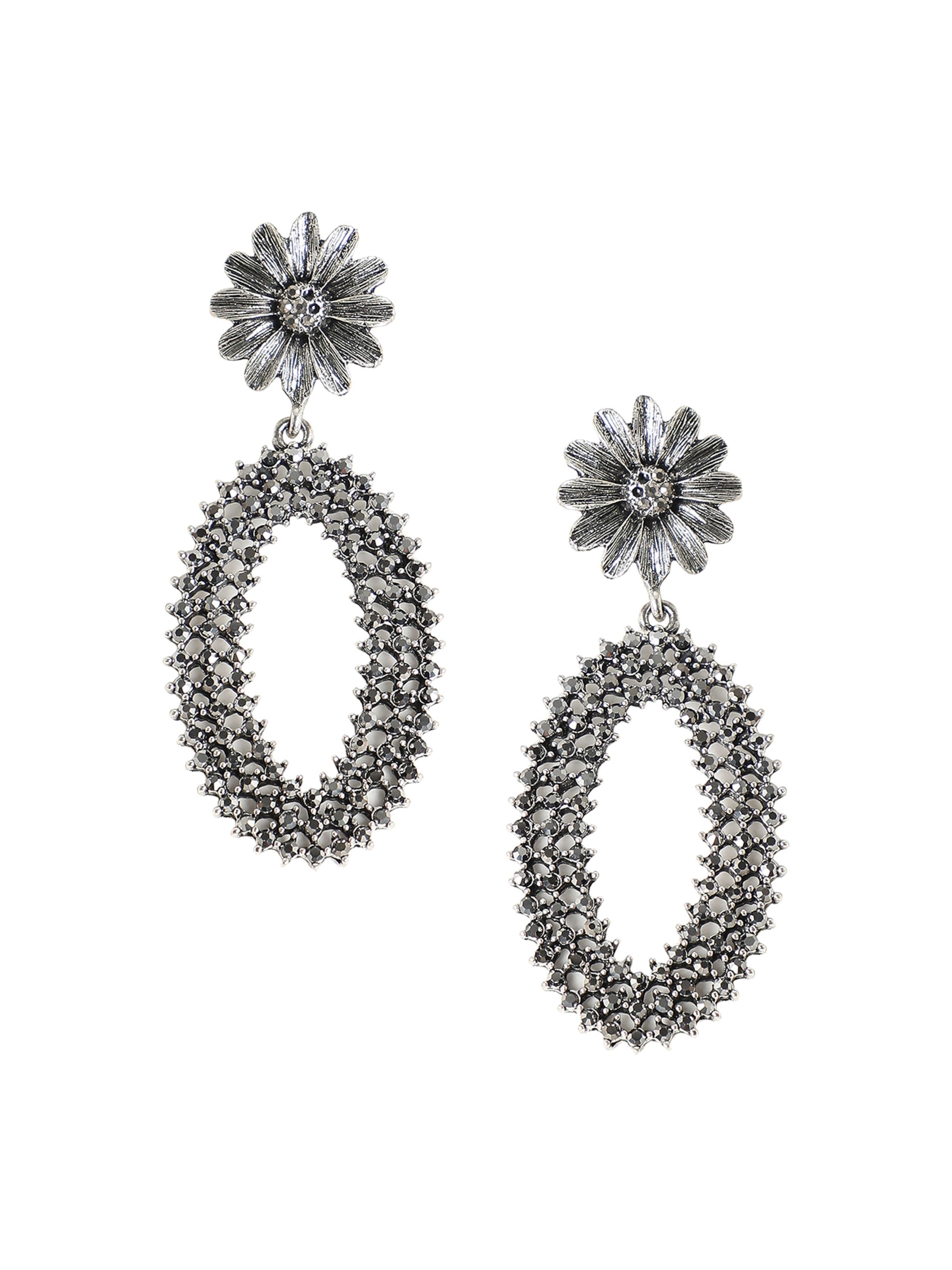 SOHI - Brincos ' Latasha ' em prata: frente