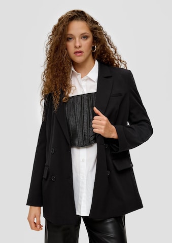 Blazer QS en noir : devant