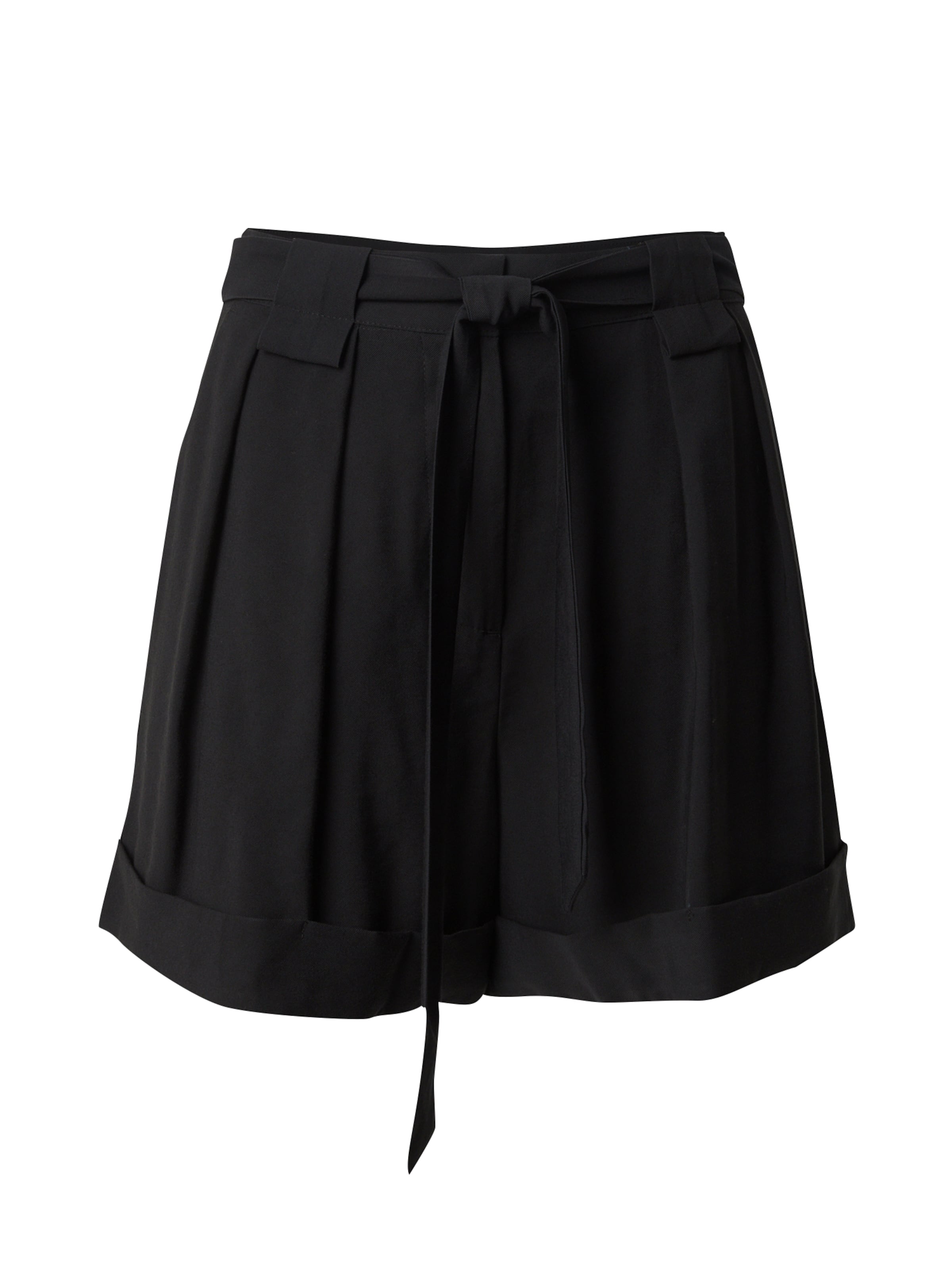 ABOUT YOU Loose fit Pleat-Front Pants 'Lotta' in Black: front