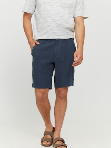 mazine Regular Shorts ' Littlefield Linen ' in Blau: predná strana