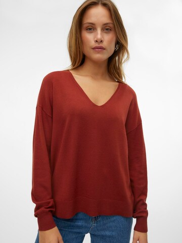 VERO MODA Sweater 'VMBREEZE' in Brown