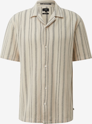 Coupe regular Chemise QS en beige : devant