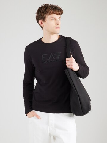 T-Shirt EA7 Emporio Armani en noir : devant