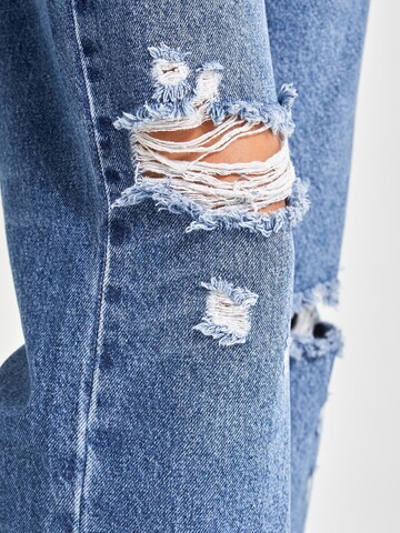 IT'S BASIC Regular Jeans 'Straight Mid Rise Jeans' in Blauw