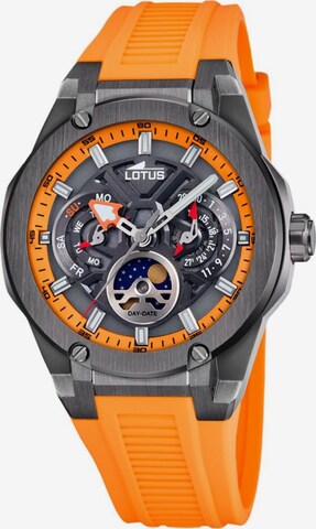Montre à affichage analogique Lotus en orange : devant