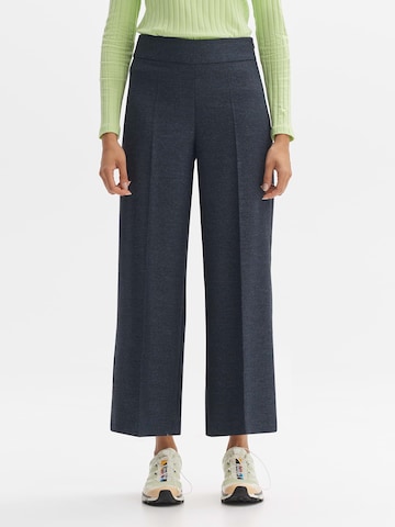 OPUS Wide leg Pleated Pants 'Misha' in Blue: front