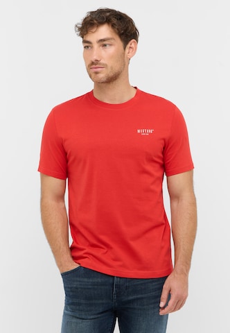 MUSTANG T-Shirt 'Austin' in Rot