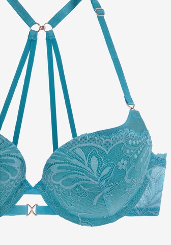 LASCANA Push-up BH in Blauw