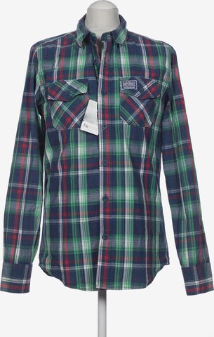 Superdry Button Up Shirt in L in Blue: front