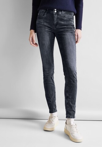 STREET ONE Slimfit Jeans in Grau: predná strana