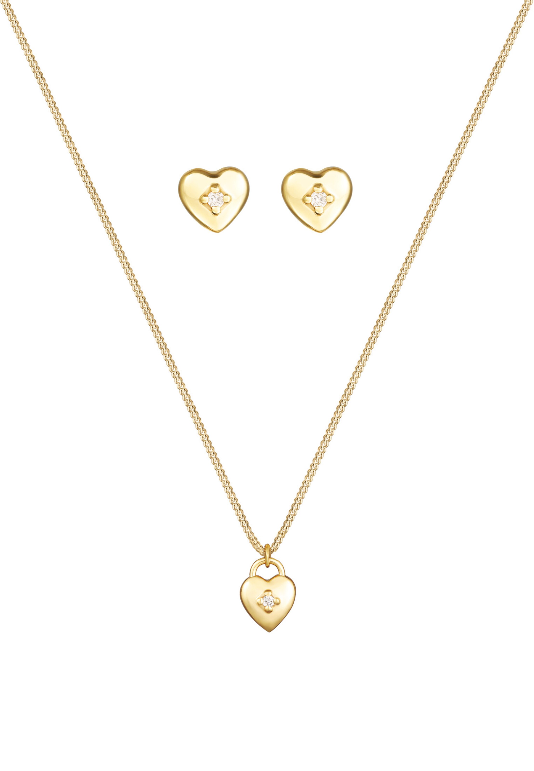 Elli DIAMONDS Schmuckset in Gold