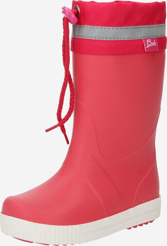 Bottes en caoutchouc 'Wellies' BECK en rose : devant