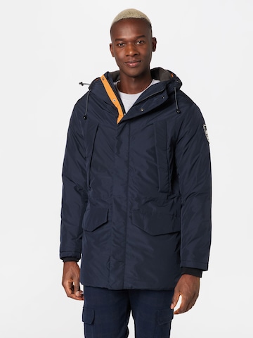 INDICODE JEANS Between-seasons parka in Blue: front