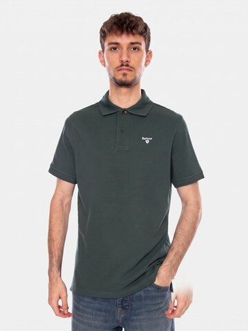 Barbour Shirt 'TARTAN PIQUE POLO GREEN GABLES' in Green: front