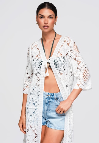 Pull-over oversize 'OW-SW-E0004' Ombre en blanc