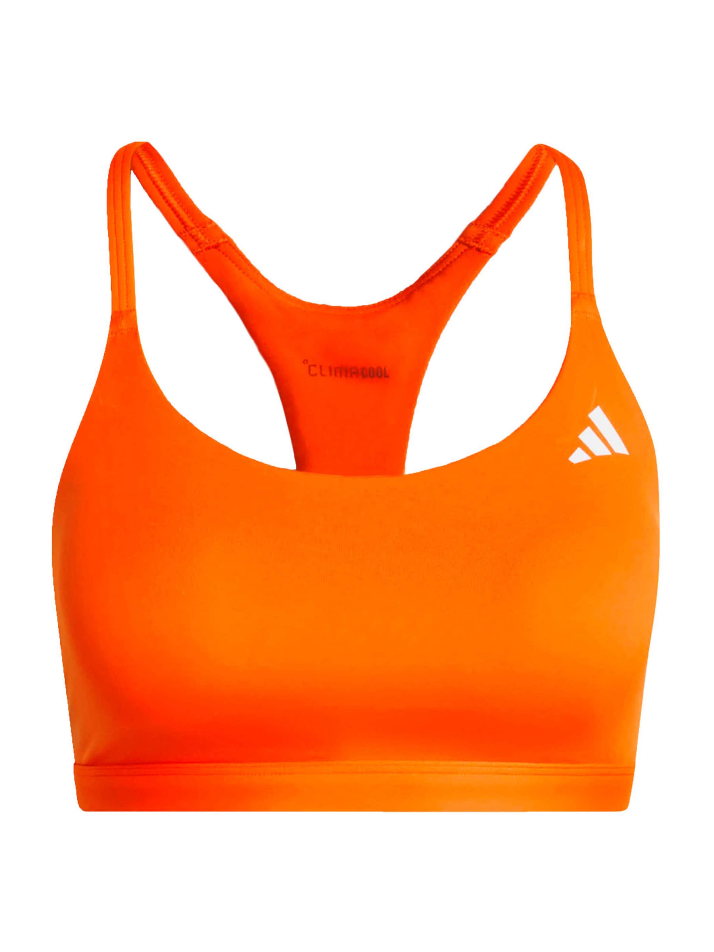 ADIDAS PERFORMANCE Õlapaelteta topp Spordirinnahoidja, värv oranž: eest vaates