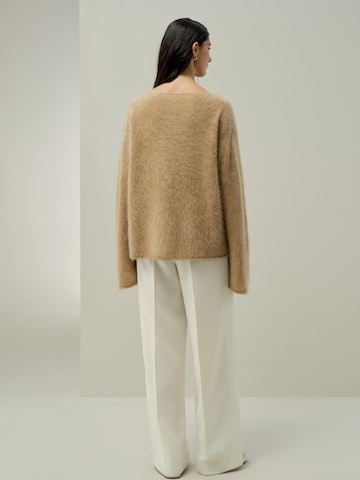 Lilysilk Pullover 'Bootneck-Pullover aus gebürstetem Kaschmir'‌‌‌‌‌‌ in Beige