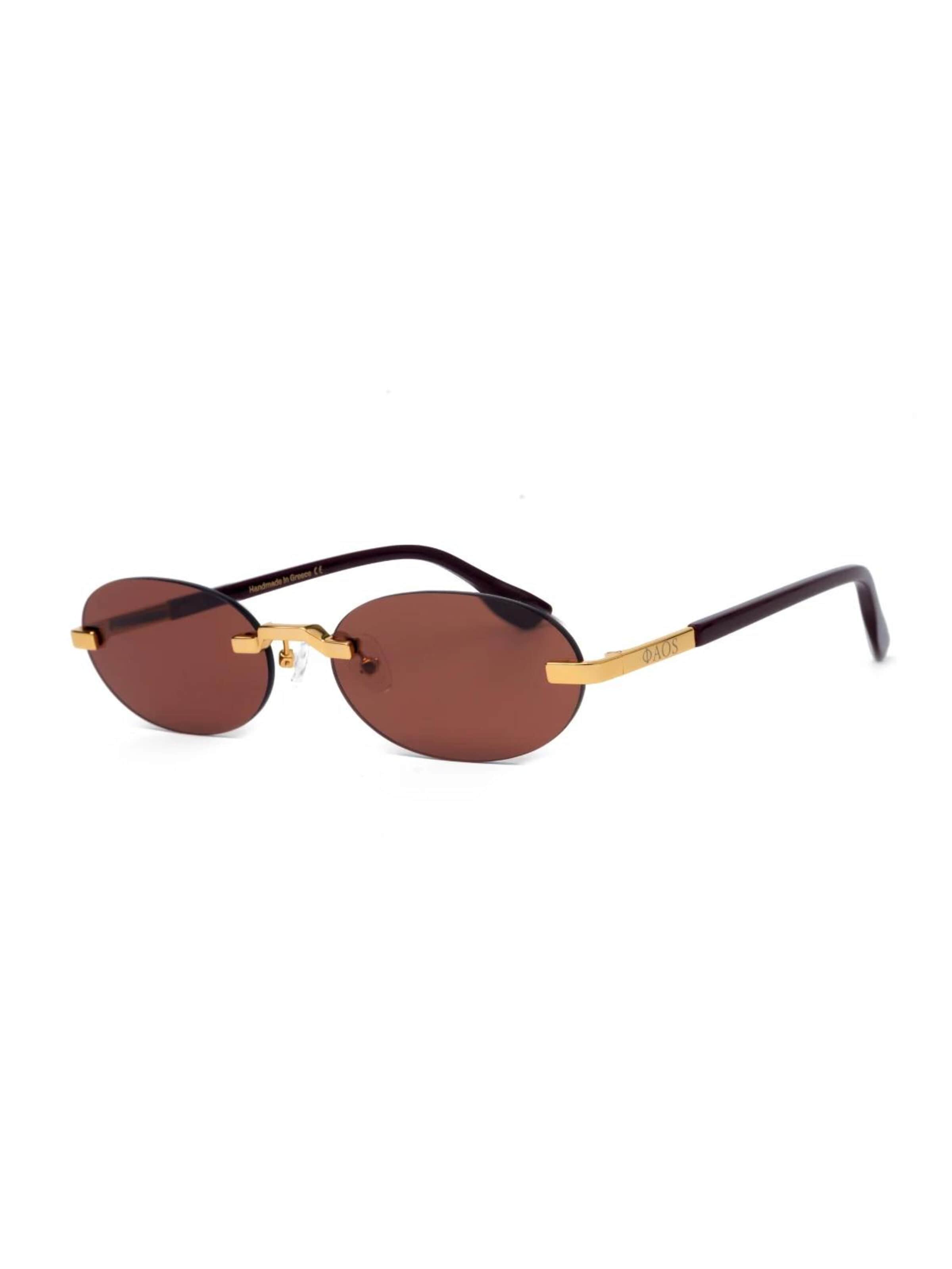 Faos Concept Sonnenbrille 'FAOS PHAESTUS HANDMADE'‌‌‌‌ in Braun: Vorderseite