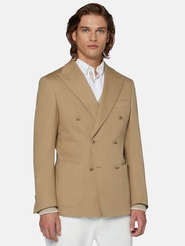 Coupe regular Veste de costume Boggi Milano en beige : devant