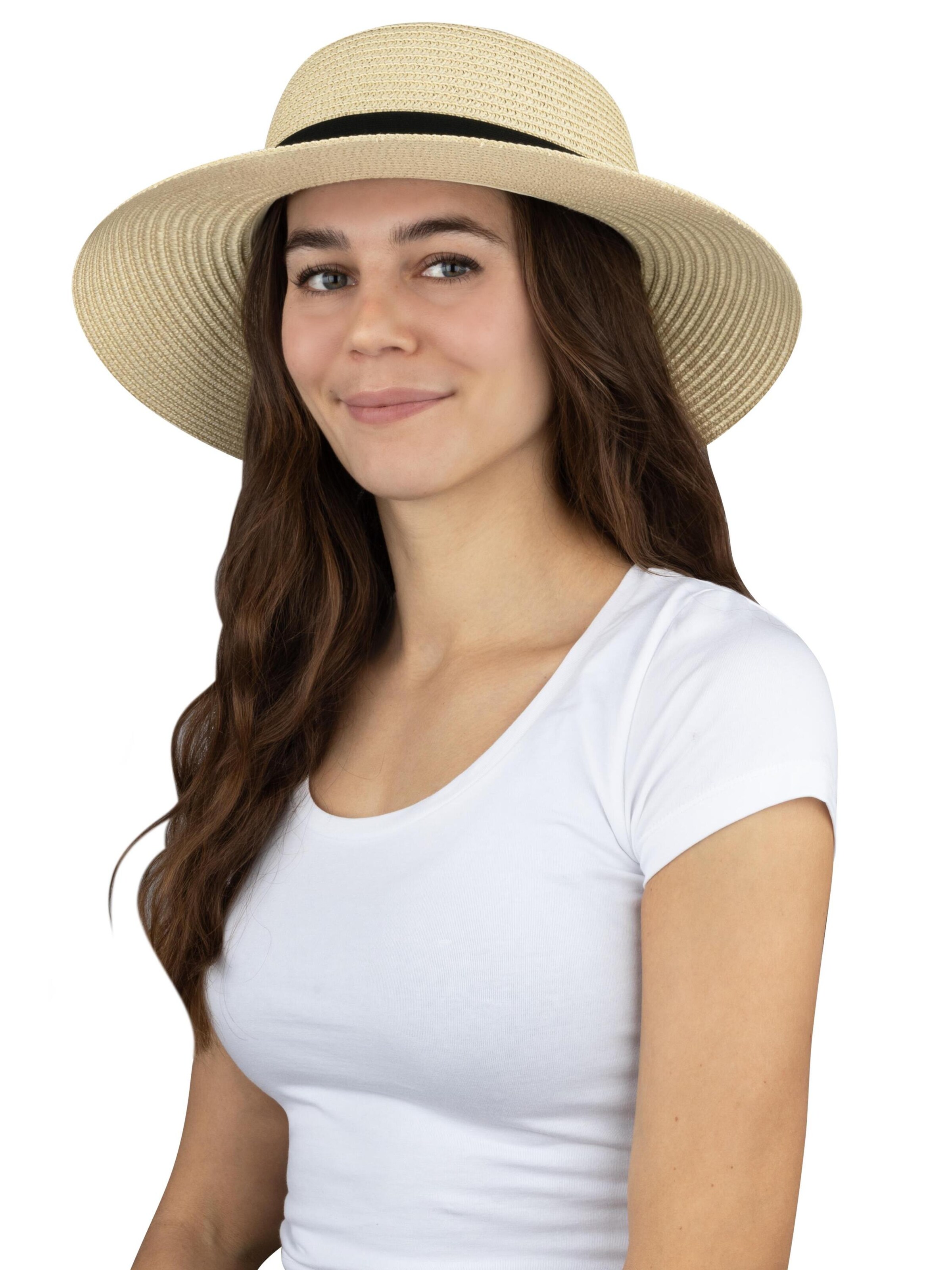 Janice Hoed 'Cancun' in Beige: voorkant