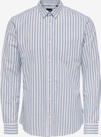 Only & Sons Button Up Shirt 'Alvaro' in Blue: front