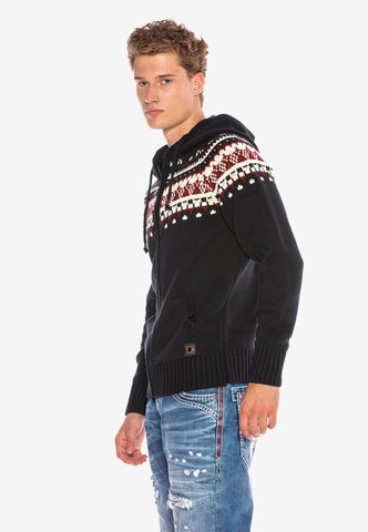 CIPO & BAXX Knit Cardigan in Black