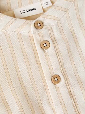 NAME IT Regular fit Button Up Shirt 'Grandad' in Beige