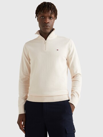 Pull-over TOMMY HILFIGER en beige : devant