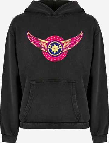 ABSOLUTE CULT Sweatshirt 'Captain Marvel - Movie Wings Patch' in Black: front