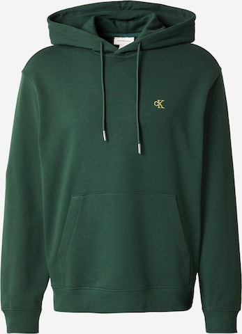 Sweat-shirt Calvin Klein Jeans en vert : devant