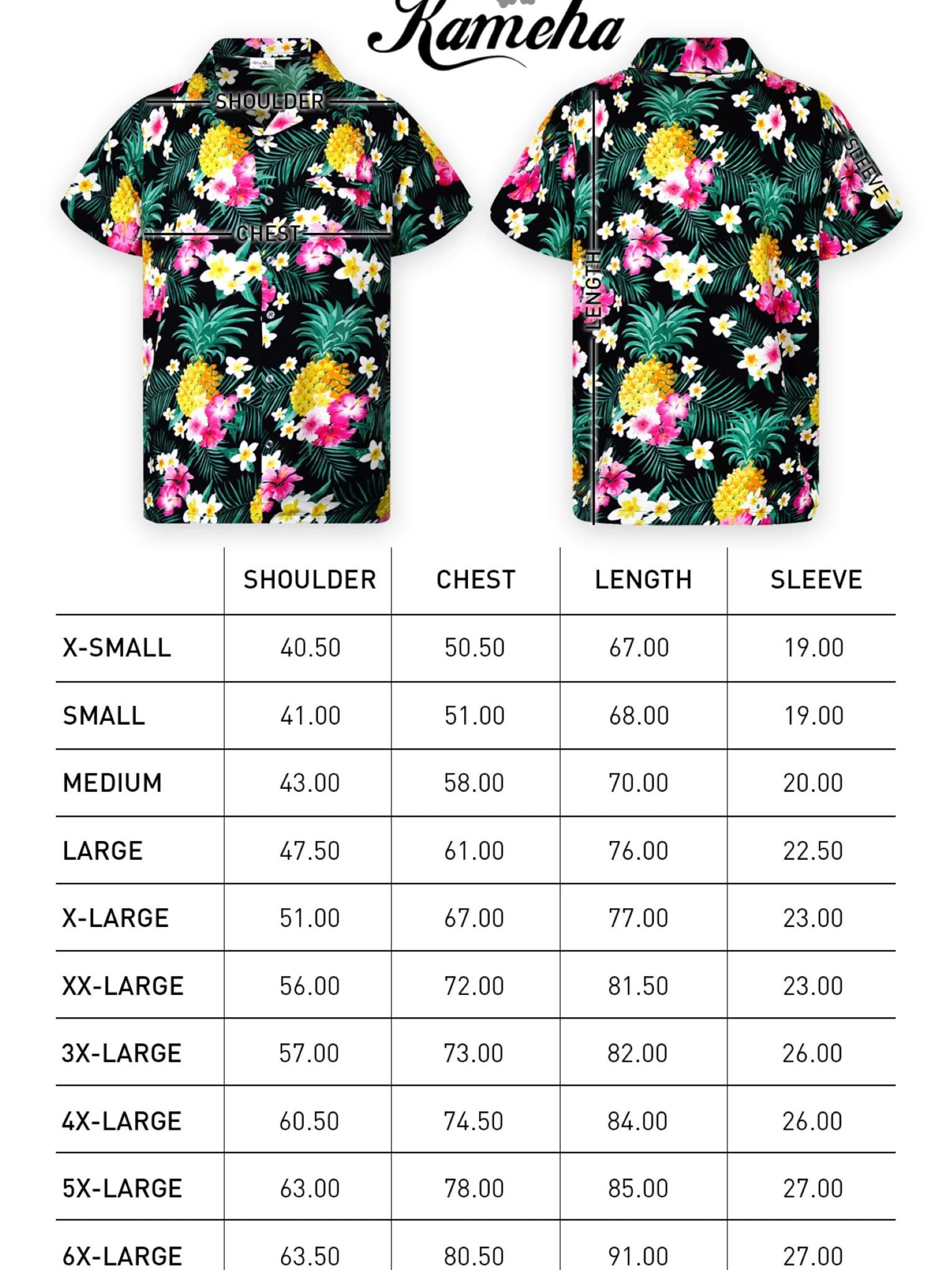 King Kameha Shirt 'Pineapple Flowers' in Zwart